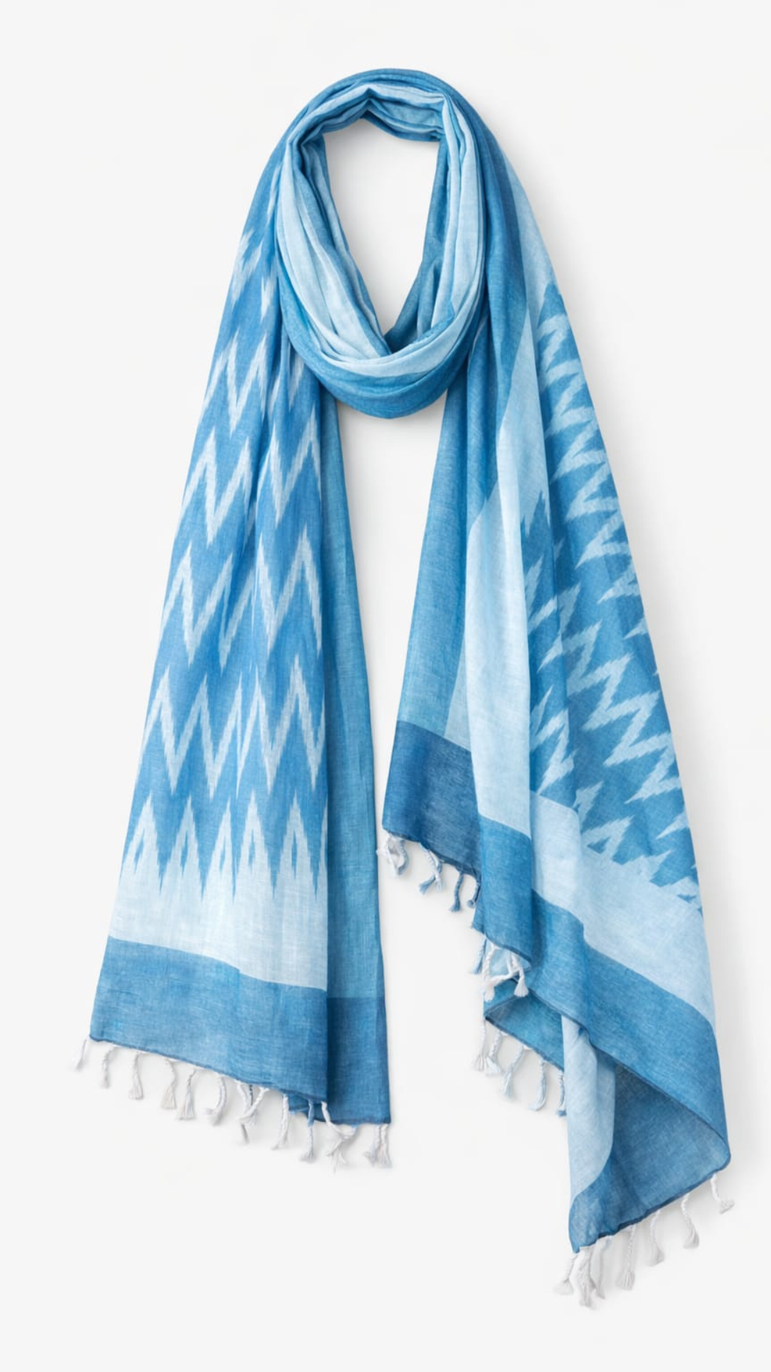 Blue Ikkat Dupatta - 2.5 Mtr