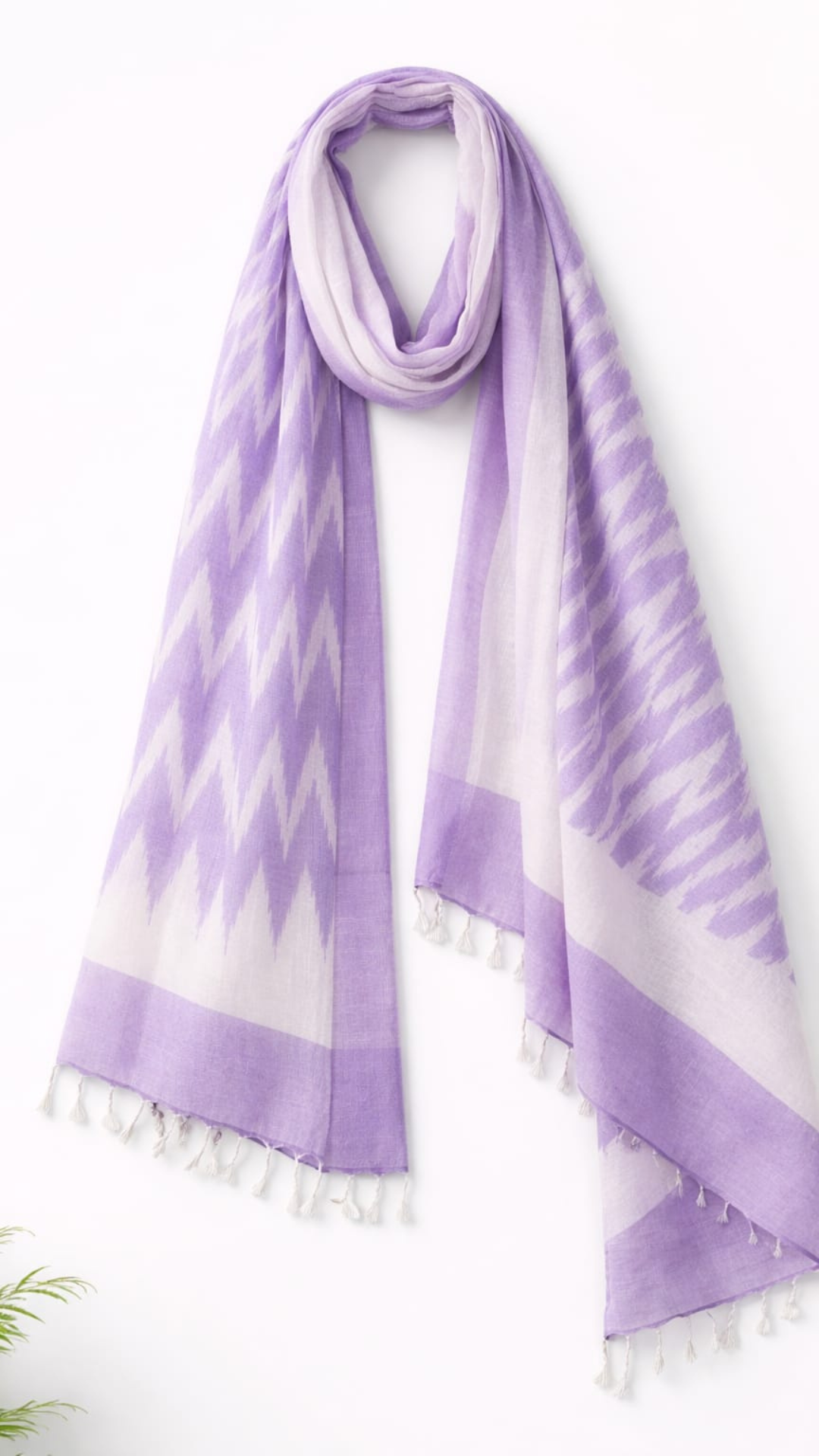 Purple Ikkat Dupatta - 2.5 Mtr