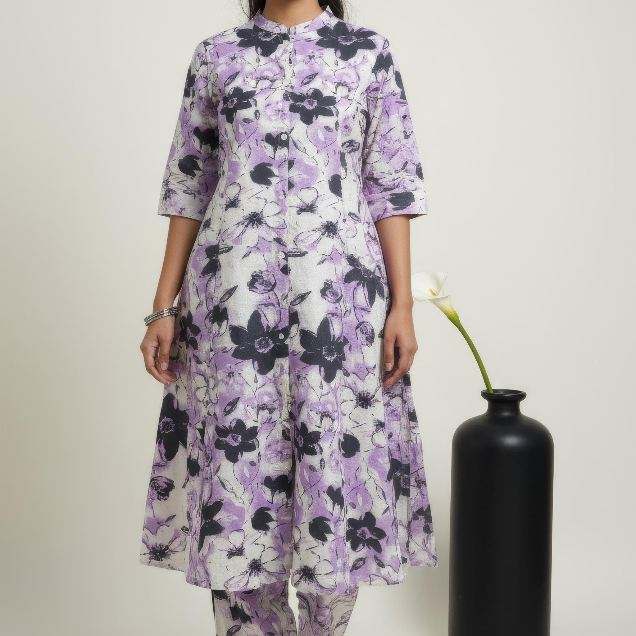 Lavender Cotton Flex A-Line Co-Ord Set