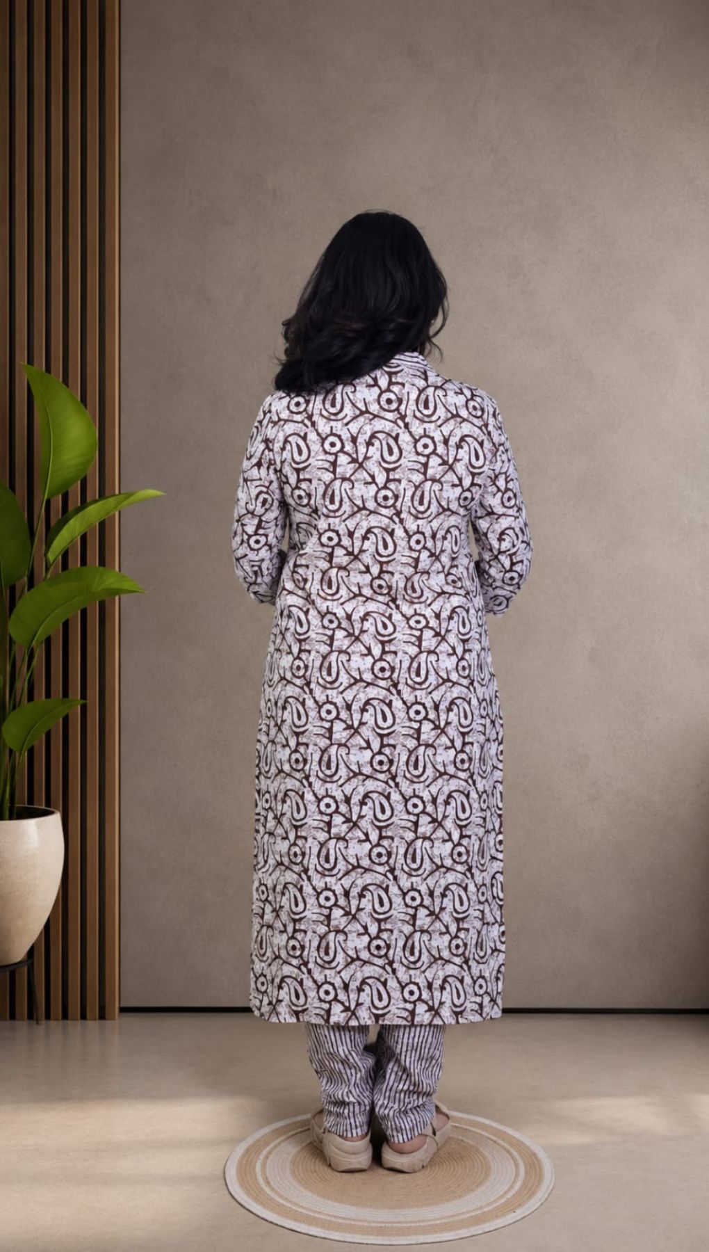 Half White Soft Printed Cotton 3 Piece Kurta Set With Lining for Women | Office & Daily Wear