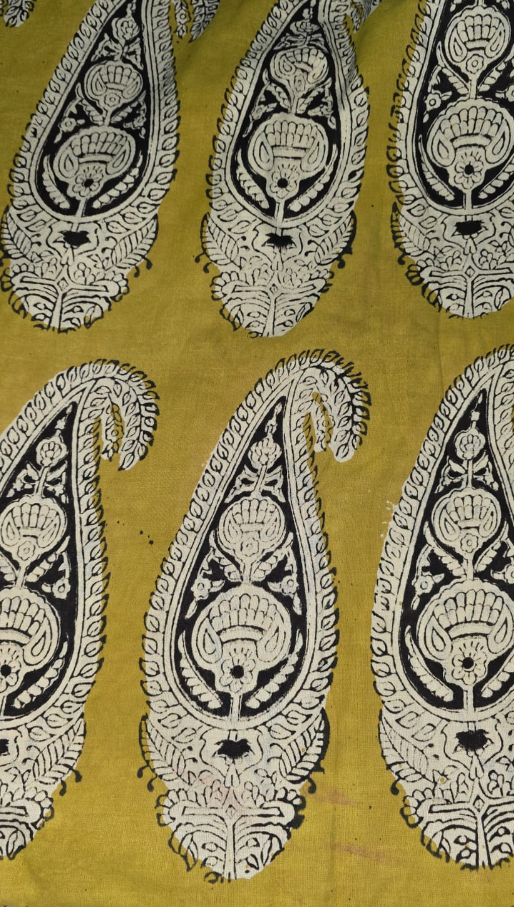Yellow  Bagru Handblock A-Line Flared Kurta - Customization