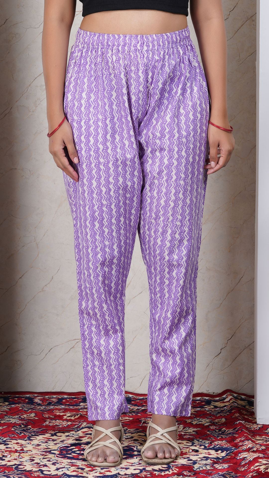 Light Lavender  Soft Printed Cotton Kurta Set for Women | Office & Daily Wear