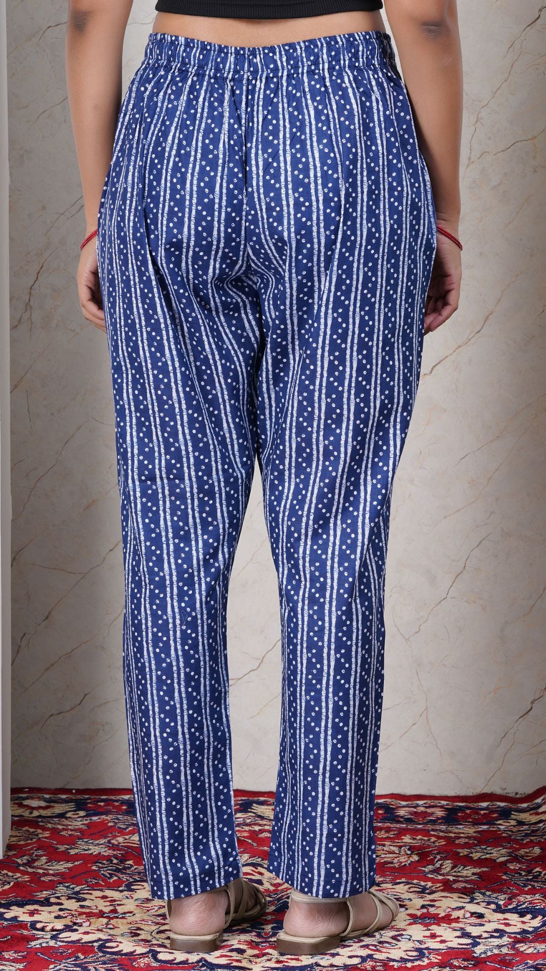 Indigo Blue Soft Printed Cotton Kurta Set for Women | Office & Daily Wear