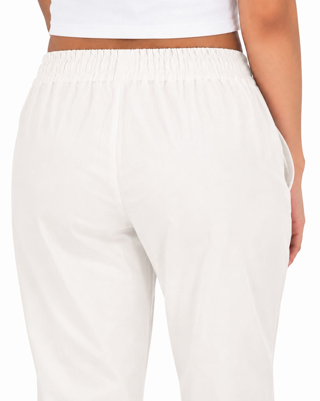 White Cotton Flex Kurta Pant