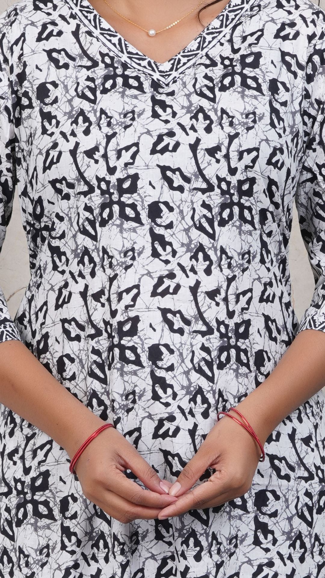 Black Soft Printed Cotton 3 Piece Kurta Set for Women | Office & Daily Wear