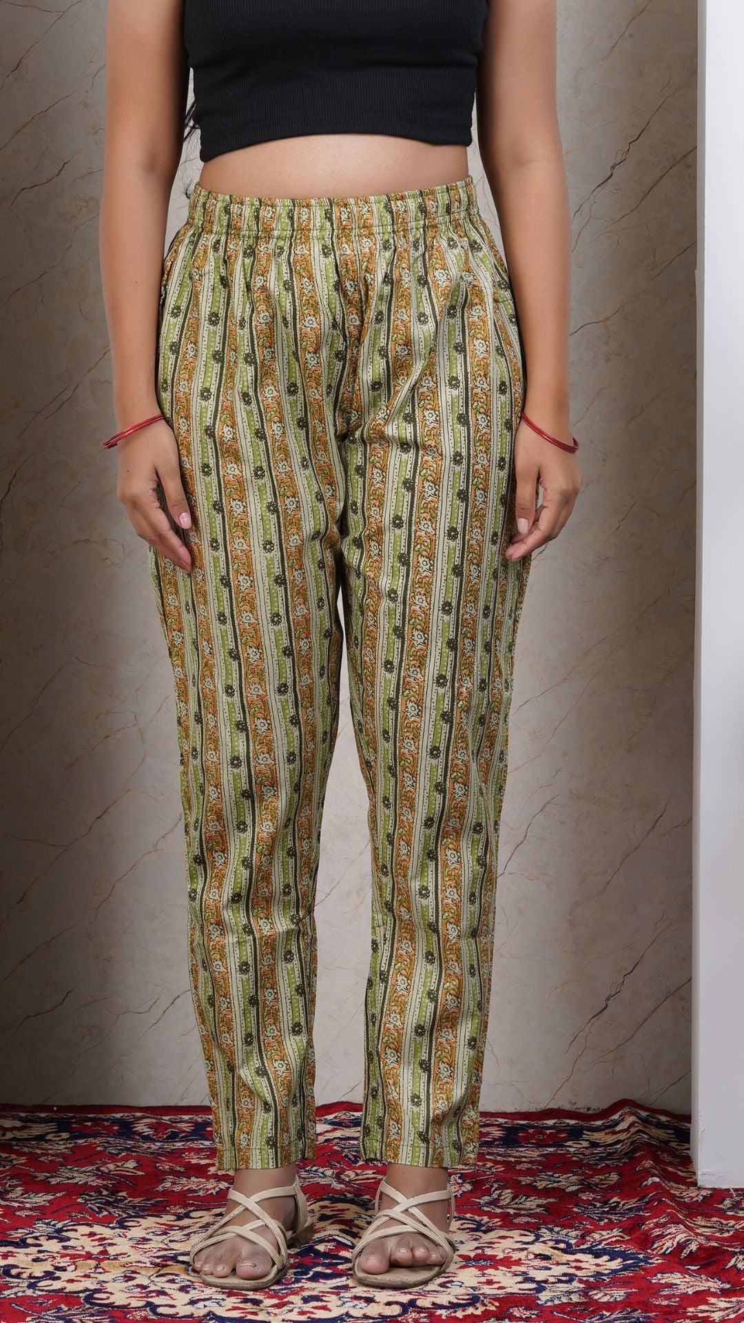 Green Soft Printed Cotton 3 Piece Kurta Set for Women | Office & Daily Wear