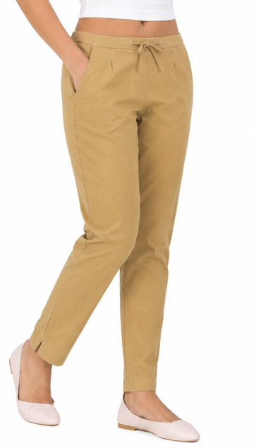 Beige Cotton Flex Kurta Pant